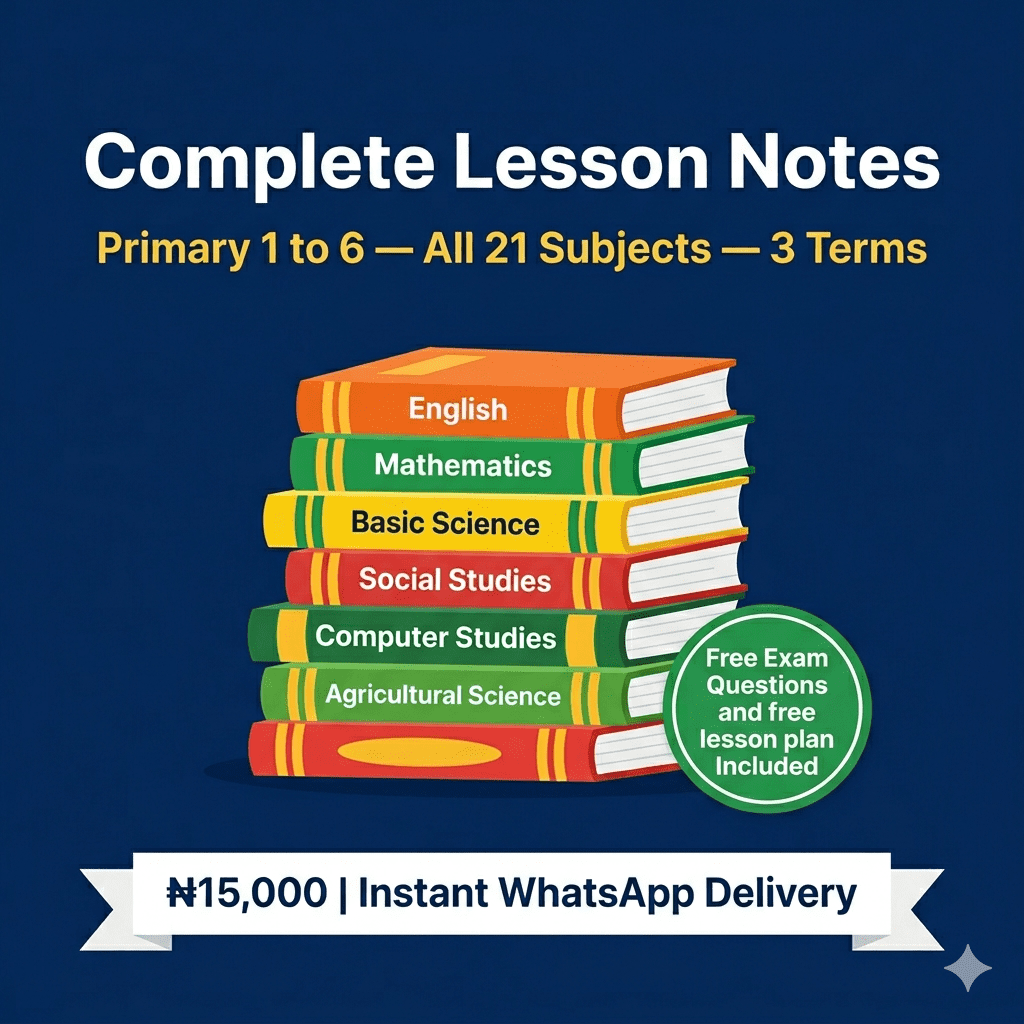 Primary Study Notes Complete NERDC Lesson Notes Primary 1 to 6 Nigeria